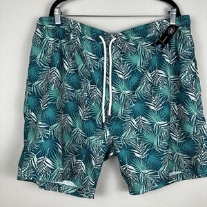 Berkley Jensen Swim Trunks Mens XXL Medium Green Tropic